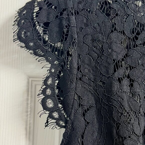 MEROKEETY Women's Sleeveless Lace Floral Elegant Cocktail Dress Crew Neck Knee L - Picture 8 of 10